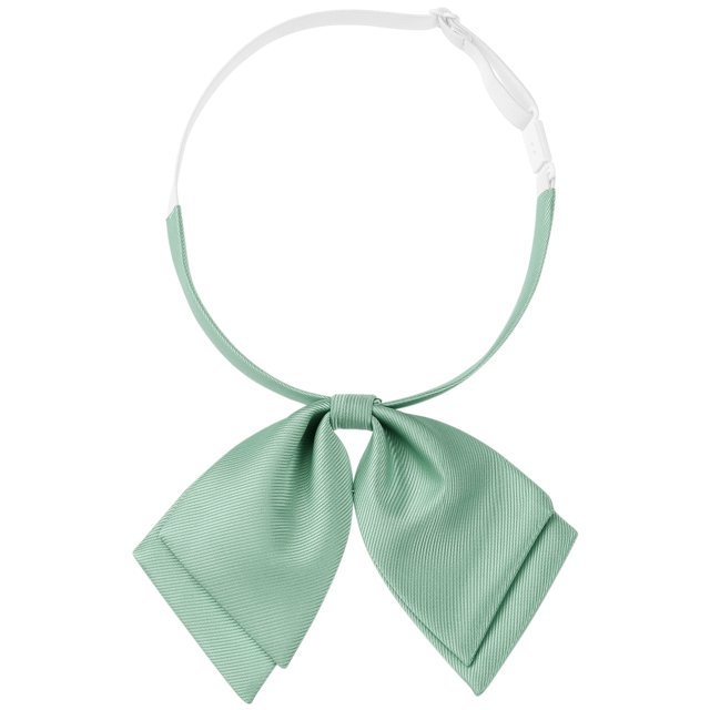 CORBATA DE LAZO DOBLE CAPA AJUSTABLE DE SATÉN PARA MUJERES CHIC INSPIRE PARA CAMISA UNIFORME VERDE MENTA TALLA ÚNICA