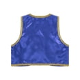 thumbnail image 4 of DPOIS Arabian Prince Vest Costume for Kids Boys Fairytale Waistcoat Blue 12, 4 of 5