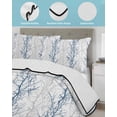 thumbnail image 4 of Navy Blue Grey Branch Twin XL Size Down Alternative Comforter,Lightweight Comforter Quilt Bedding Set with Pillow Shams Spring Summer Pastoral Botanical All Seasons Bed Comforter Duvet Insert 68"x98", 4 of 7
