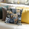 thumbnail image 3 of BANET  Throw Pillow Covers Watercolor Cats Decorative Cushions Cover, Soft &amp; Breathable Short Plush Pillowcase for Bedroom Sofa Home Decor 18x18in, 3 of 5