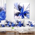 thumbnail image 4 of Designart Symmetrical Bright Blue Fractal Flower - Floral Throw Pillow - 18x18, 4 of 5