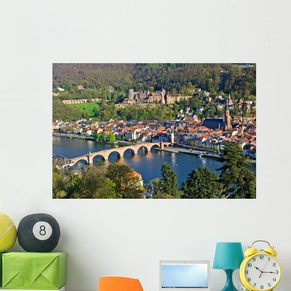 Heidelberg Spring Germany Wall Mural by Wallmonkeys Peel and Stick Graphic (48 in W x 32 in H) WM11179