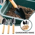 thumbnail image 3 of Heavy Duty Garden Tool Set, Thick Wood Handle Iron Hand Shovel Rake, 3-Piece Gardening Kit for Digging, 3 of 7