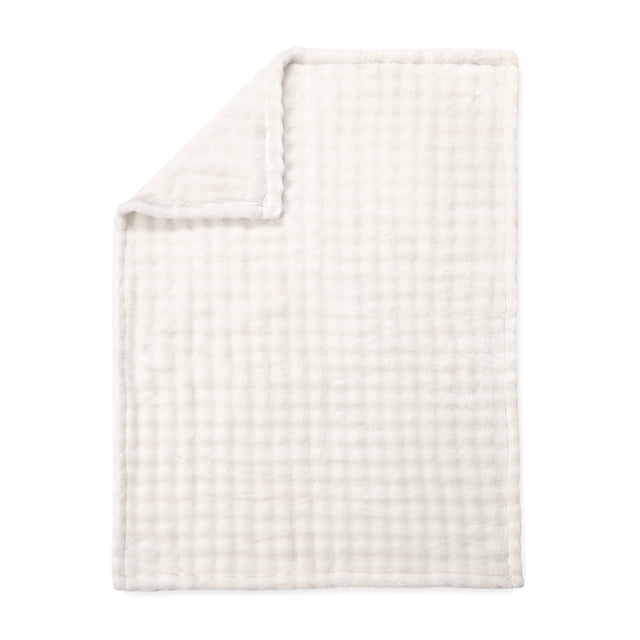 White Bubble Textured Baby Blanket 30" x 40"