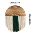 thumbnail image 3 of 12 Inch Boho Fringed Wall Hanging Decor Semi-round Wood Fringed Wall Decor, for Living Room Bedroom Decorated, 3 of 4