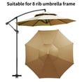 thumbnail image 4 of Table Umbrella Canopy Top, 8 Ribs Umbrella Top Cover Canopy Replacement Sunshade Umbrella Cover Dual Tier Design Waterproof Table Umbrella Cloth Canopy for Outdoor Travel, 4 of 7