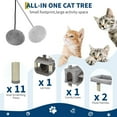 thumbnail image 4 of Royalbelle 74Inch Tall Light Gray Cat Tree, Large Cat Tower with Scratching Posts, 4 of 9