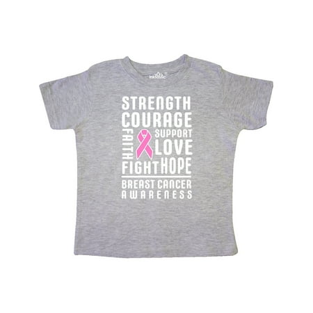 

Inktastic Breast Cancer Awareness Strenght Courage Support Love Gift Toddler Boy or Toddler Girl T-Shirt
