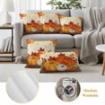 thumbnail image 6 of Thanksgiving Orange Pumpkins Outdoor Waterproof Pillow Covers, Fall Leaves Autumn Rustic Decorative Square Throw Pillowcase Sofa Cushion Sham for Patio/Couch/Chair, 24"x24" 2 Pack, 6 of 8