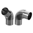thumbnail image 6 of Dayesque 2pcs Stainless Steel Stove Pipe 45 and 90 Degree Elbow Extension Tube Chimney Flue for Outdoor Stove and Camping Stove, 6 of 8