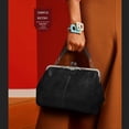 thumbnail image 2 of Kwuty Women Retro Hollow Oil Wax PU Leather Handbag Kiss Lock Crossbody Purse Vintage Messenger Bag Tote, 2 of 7