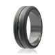 thumbnail image 1 of Alianza de boda de silicona - Línea media grabada - Gris de ROQ para hombre - Anillo de 14 mm, 1 of 2
