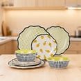 thumbnail image 2 of Hometrends Lemon Bamboo Melamine Dinnerware Set 12-Piece, Green, 2 of 2