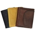 thumbnail image 3 of Mens Cowhide Leather ID Card Holder Trifold Wallet with Coin Pouch 2055 CF, 3 of 46
