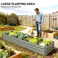 thumbnail image 4 of Outsunny 8x2x1ft Raised Garden Bed Large Galvanized Elevated Planter Box, 4 of 10