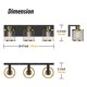 thumbnail image 2 of PHIXART Lámpara de tocador de baño 3 luces Accesorios de iluminación sobre espejo Lámparas de tocador de 20 pulgadas Bronce Diseño de linterna de malla vintage Lámpara de pared con casquillo base E26, 2 of 5