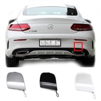 Trimla Rear Tow Cover for Mercedes Benz C W205 AMG Line Cabriolet Coupe Fit C180 C200 C250 C280 C300 C320 C350 C43 C53 C63 2014 2015 2016 2017 2018 2019 2020 bumper Hook Eye Cap A2058851624