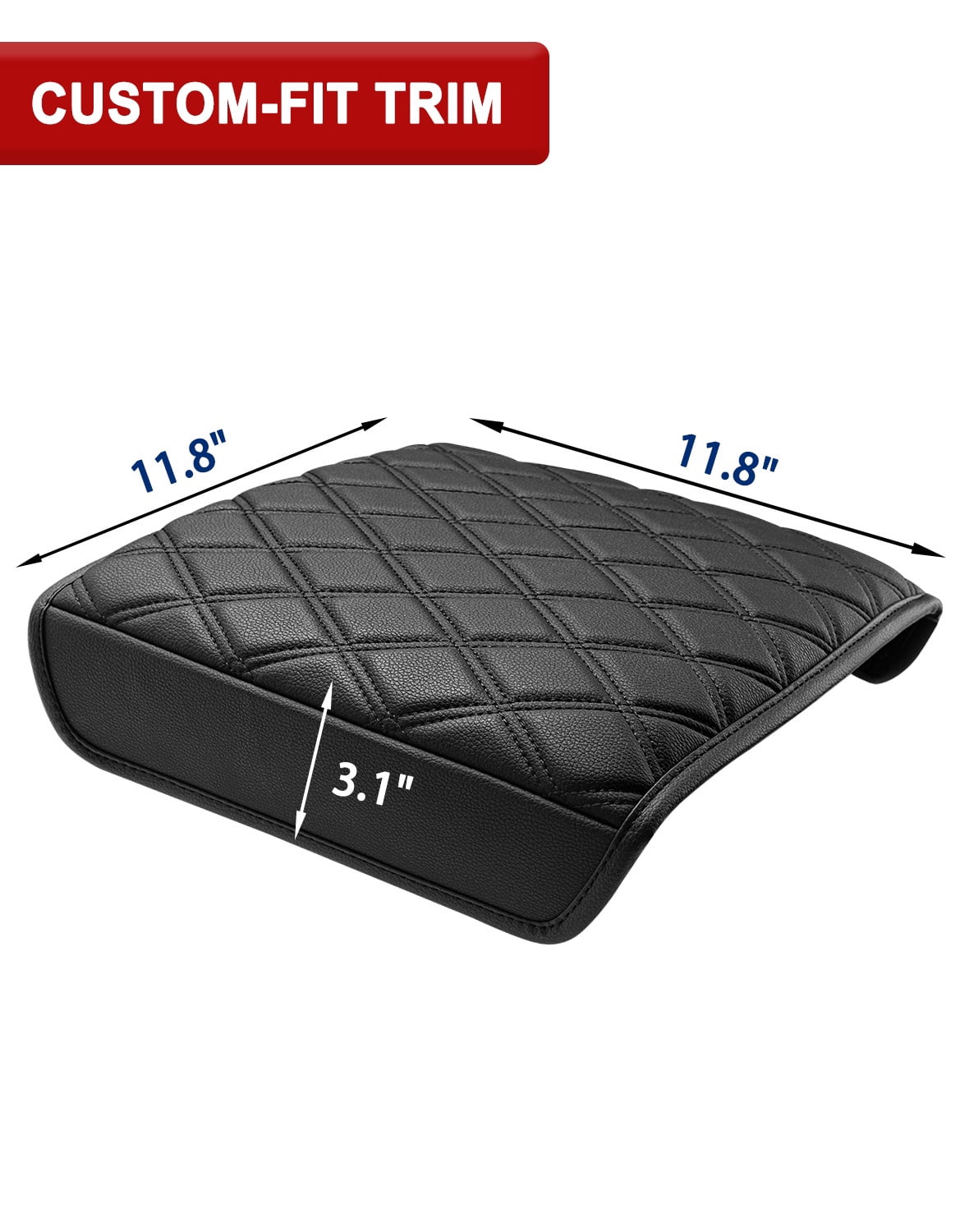 KBH Center Console Cover for 2021-2026 Ford F150, Workstation Middle Console Armrest Cover for Truck Accessories Interior, Black Diamond