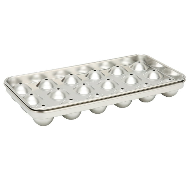QIILU Ice Mold Silver Durable 304 Stainless Steel Ice Ball Maker Convenient For Cooling Ball Making For Iced Drink