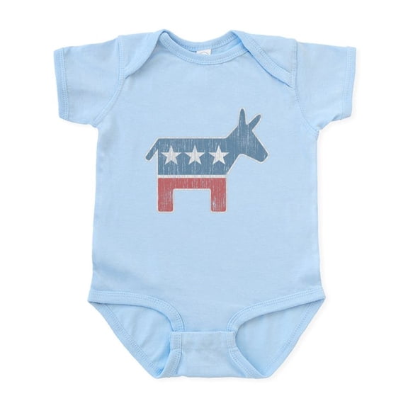CafePress - Vintage Democrat Donkey Infant Bodysuit - Baby Light Bodysuit, Size Newborn - 24 Months