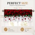 thumbnail image 4 of AshasdS Red Rose Floral Window Valance Elegant Curtain Valance Decorative Kitchen Bedroom Window Treatment Home Decor, 4 of 5