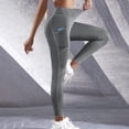 thumbnail image 2 of Women's High Waisted Leggings with Pockets Stretchy Yoga Workout Athletic Pants, 2 of 7