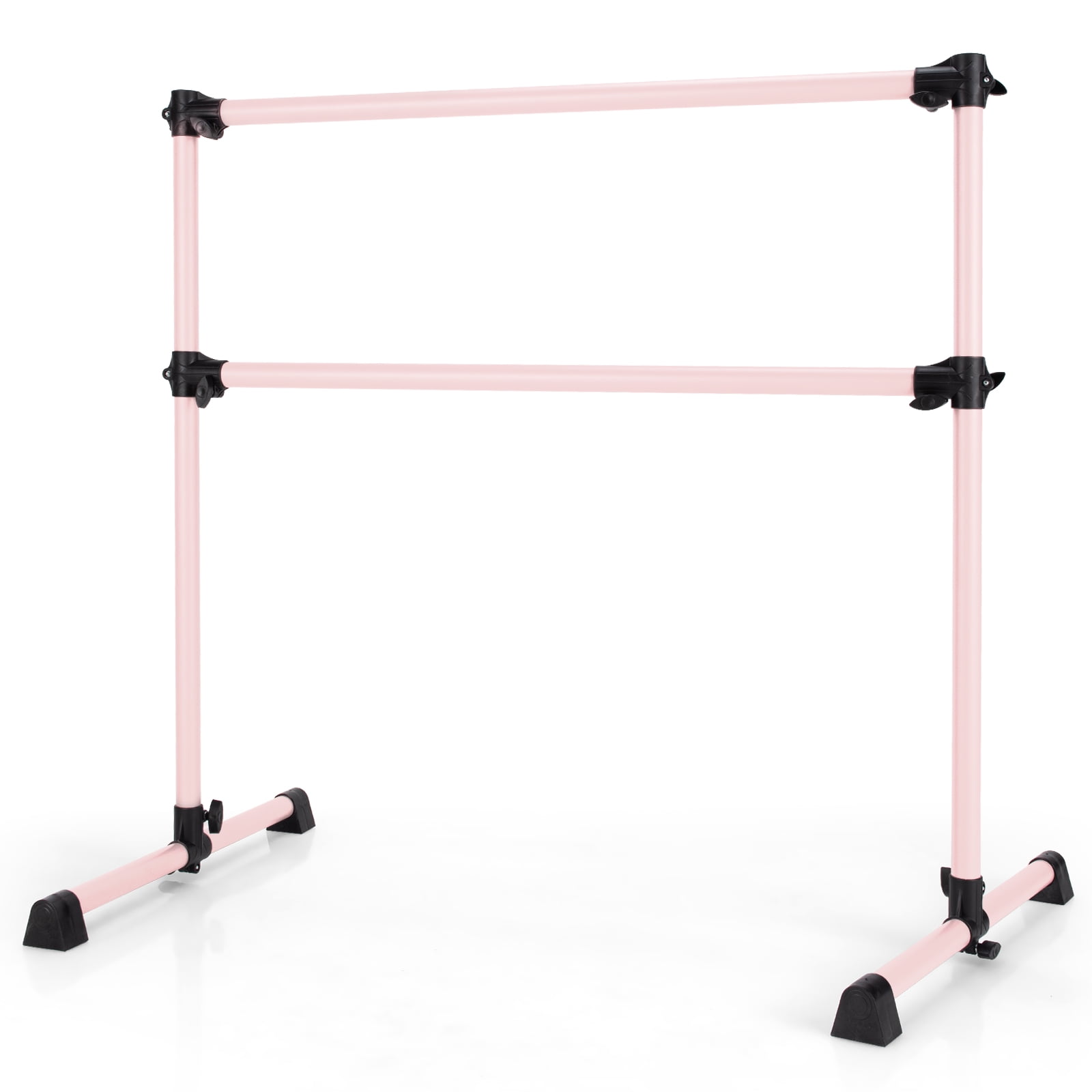 COSTWAY – Barre De Danse Double Autoportante En Bois De Hêtre, Hauteur Réglable 56-116 Cm, Pour Enfants Et Adultes – Yoga, Ballet