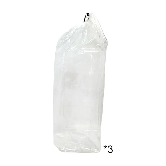 Clear Drawstring Luggage Cover Bag, Waterproof Suitcase Storage Protector, Fully Enclosed Protective Cover for Home Wardrobe and Travel, 3-Pack Clear