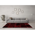 thumbnail image 3 of Ahgly Company Machine Washable Indoor Round Patchwork Red Transitional Area Rugs, 8' Round, 3 of 4