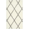 thumbnail image 3 of SAFAVIEH Montreal Vesela Geometric Diamonds Shag Area Rug, Ivory/Grey, 4' x 6', 3 of 6