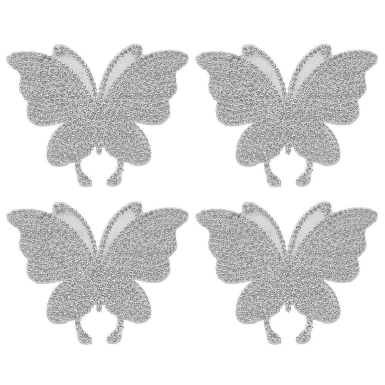 4pcs Crystal Car Stickers Butterfly Bling Stickers Rhinestone Car Sticker  Decal for Bumper Window 