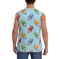 thumbnail image 4 of Haiem Men's Modern Ice Cream Print Tank Tops Summer Sleeveless Cut Off Workout T-Shirts Fitness Vest Athletic Undershirts-X-Large, 4 of 8