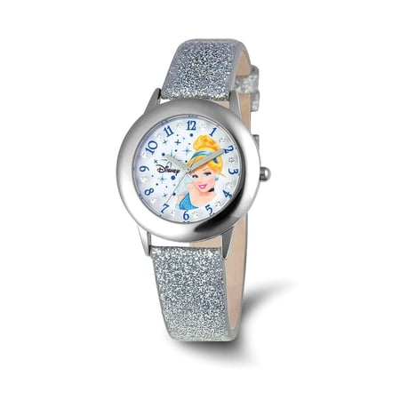 Cinderella Girls' Stainless Steel Watch, Silver Strap