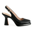 thumbnail image 2 of Ferwind Women's Slingback Sandal Pump Platform High Heels Square Toe Adult Black  8, 2 of 7