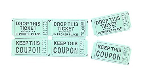 fun express green double roll raffle tickets set of 2000 walmart com buy roll raffle tickets
