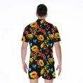 thumbnail image 2 of Sunflower Floral Pattern Short Sleeve Men'S Rompers Casual Summer Jumpsuits Outfit, 2 of 4