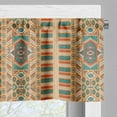 thumbnail image 3 of Ambesonne Aztec Valance Pack of 2, Tribal Bohemian Illustration, 54"X18", Apricot Orange and Teal, 3 of 5