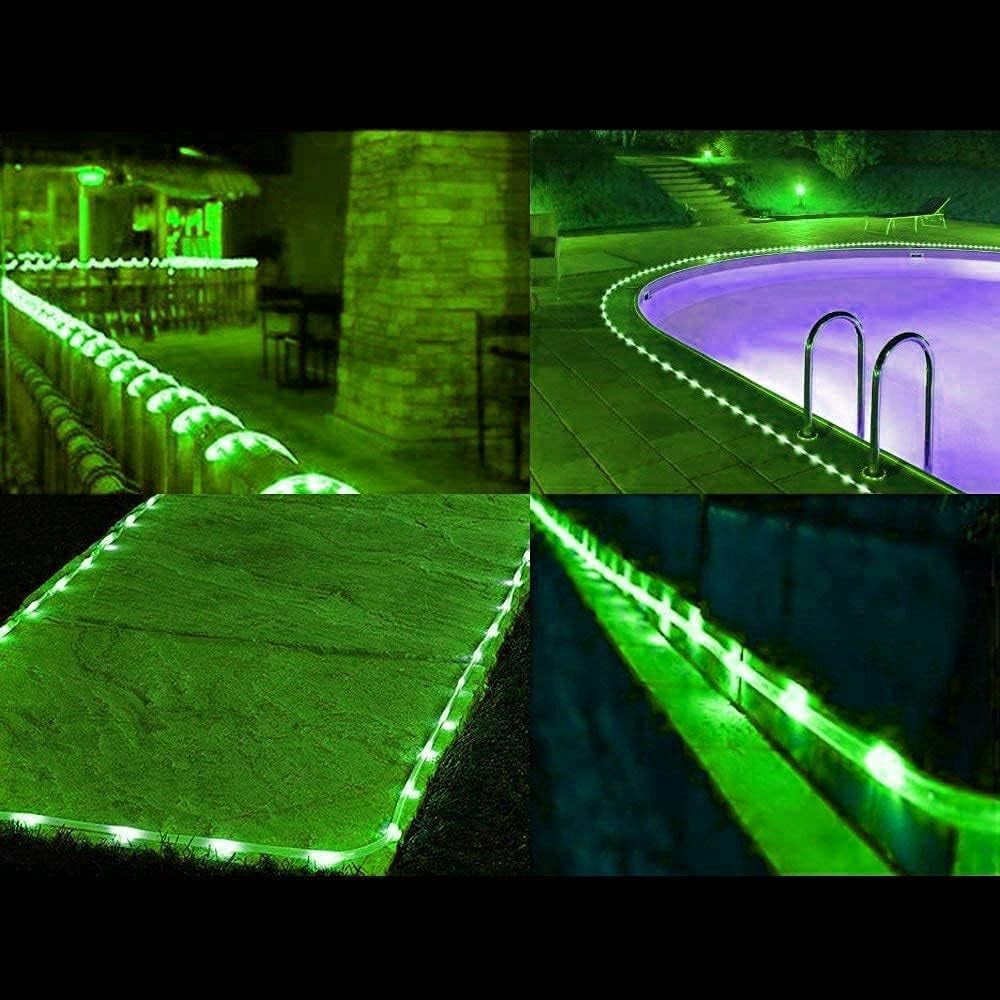 Solar Rope Lights, 2 Pack 12m 100LED Solar Rope String Lights Rope String Lights Solar Outdoor String Lights with Remote Waterproof