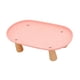thumbnail image 4 of Soporte para comedero de gato con patas de madera resistentes, antivómitos, para mascotas. Rosa 31cmx17cm, 4 of 9