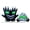 Black-Green, variant on Scale Wear Design Toxic Venom Football Receiver Gloves - Tacky Sticky Grip Skin Tight Adult Pro Elite Super Performance Youth Man Boy Men Sizes (White-Green, Youth - M)