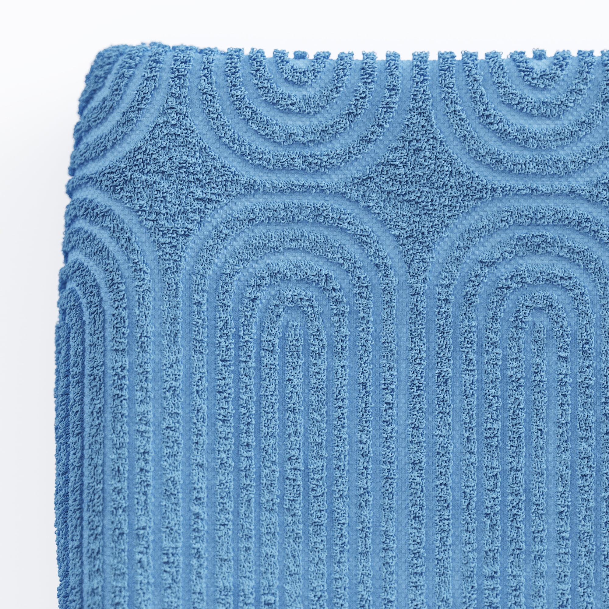 Beautiful by Drew Barrymore 6-Piece Textured Bath Towel Set, Soft 100% Cotton, Winter Sky