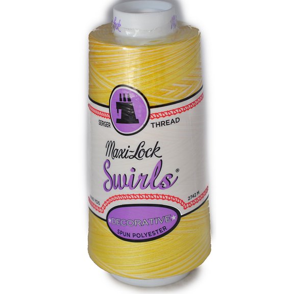 Maxi Lock Swirls Lemon Chiffon Serger Thread  53-M50
