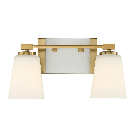 Warm Brass Two Light Bathroom Vanity from the Darby Collection