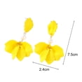 thumbnail image 6 of Ziurtnc 1 Pair Colorful Petal Drop Earrings Faux Pearl Decor Dangle Earrings Women Piercing Stud Earrings Jewelry Gift, 6 of 8