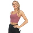 thumbnail image 3 of Women Girls Tube Top Chest Pad Vest Without Steel Ring Sling Vest Comfortable Cami Crop Top Racerback Tank Camisole with Spaghetti Strap, 3 of 7