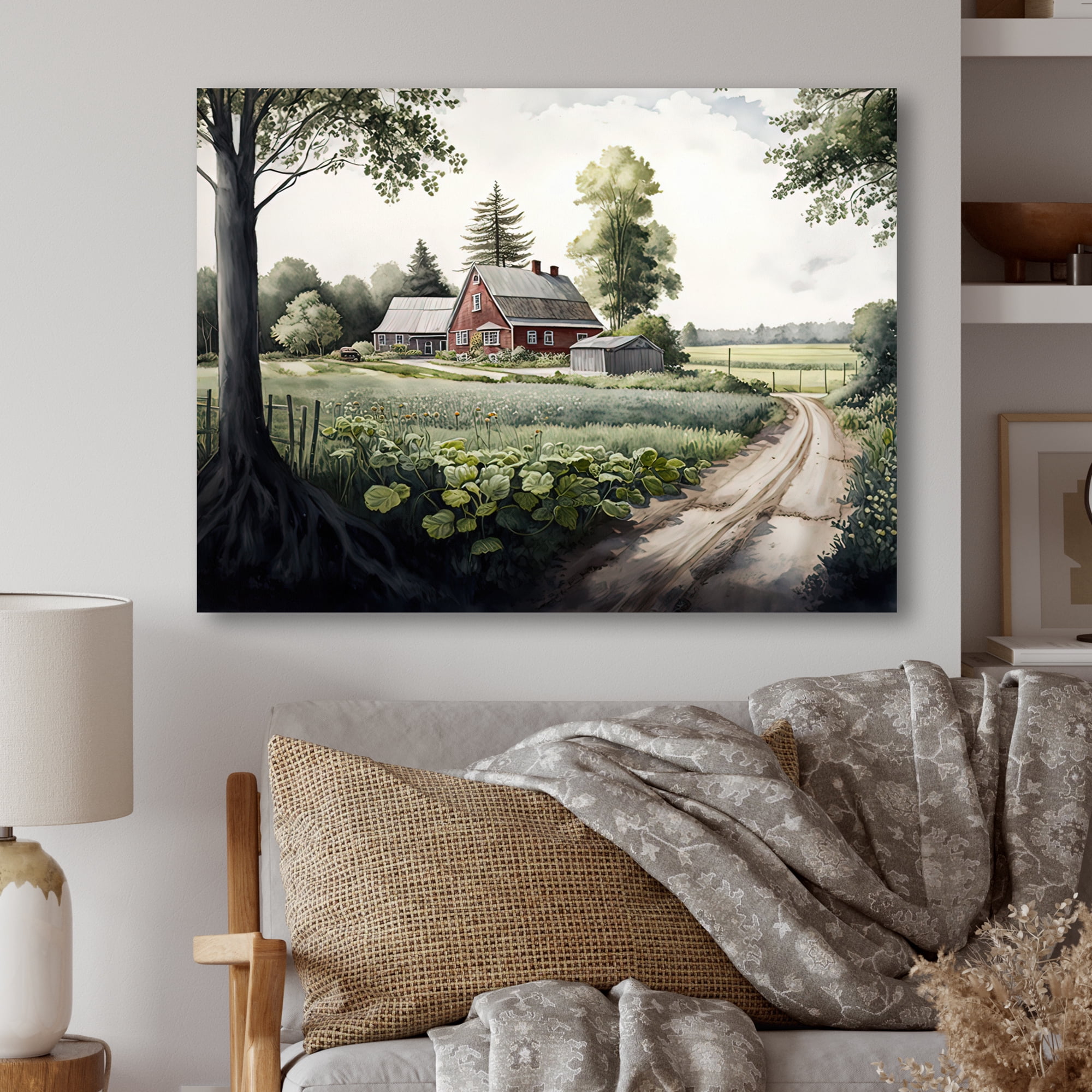 Designart Welcome To The Farm II Canvas Wall Art