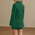 thumbnail image 5 of VOUZZA Girls Blazer Outfits 2-Piece Set Double Long Sleeve Suit Jacket with High Waisted Casual Shorts 3-14, 5 of 7