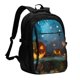 thumbnail image 1 of Balery Spooky Halloween Mochila con carga USB para hombre y mujer - Mochila impermeable y antirrobo para portátil con puerto USB para viajes, trabajo, estudios y universidad, 1 of 7