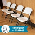 thumbnail image 2 of BalanceFrom Folding Heavy Duty Plastic Chair, Comfortable, Sturdy，Compact，500-Pound Capacity，for Home, Office, or Events，2-Pack/4-Pack/6-Pack，White & Black, 2 of 7