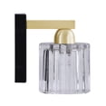 thumbnail image 6 of Aspen Creative 62321, Bathroom Vanity 1 Lights Fixture, 4-3/4" W x 5-5/8" H x 5-1/4" E, Matte Black & Warm Brass Finish, Bulb Not Included, 6 of 8